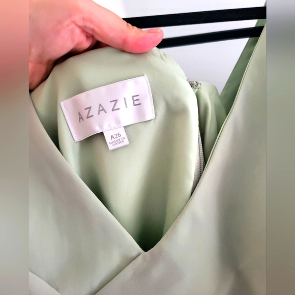 Dusty Sage Azazie 'Kori' Dress, EUC - Picture 7 of 10